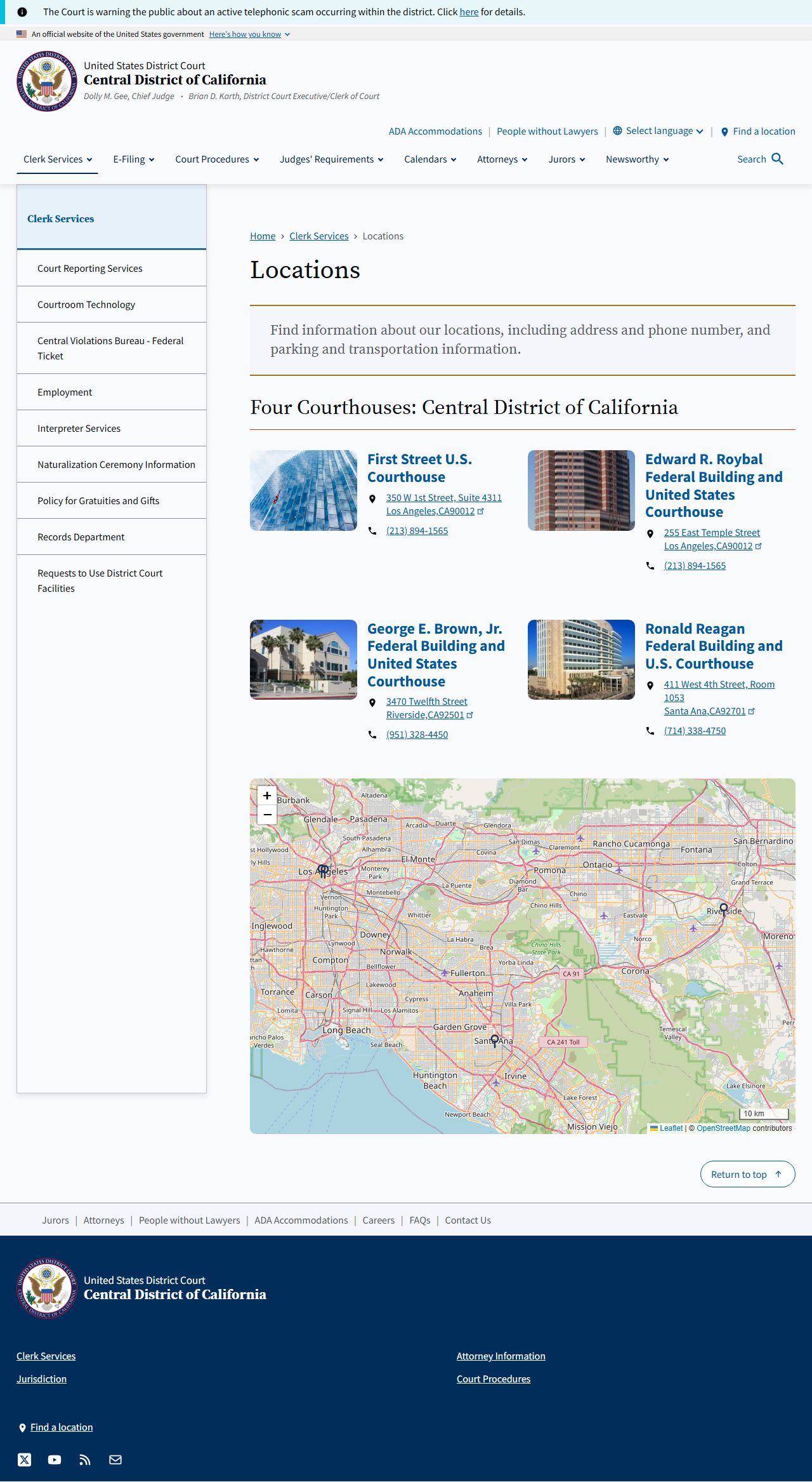 San Luis Obispo County traffic court records - central district court locations